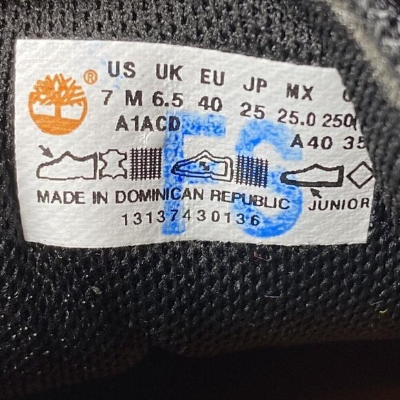 Timberland Junior's Waterproof Field Boots Black A1ACD Size 6.5 & 7 MISMATCH - Picture 10 of 10